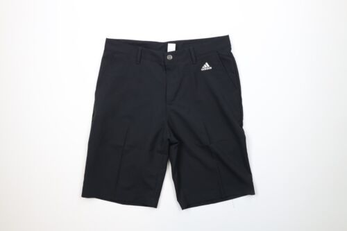 Primary image for Adidas Golf Mens Size 32 Spell Out Striped Flat Front Golfing Chino Shorts Black