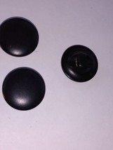 12 Vintage Low Shank Buttons Round Smooth Black 3/4inch BL18 - $9.50