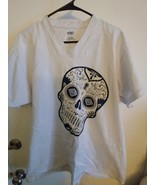 Shaka Wear White T-Shirt XL with Skull Design  - $9.00