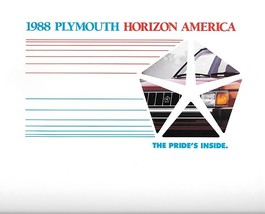 1988 Plymouth HORIZON AMERICA sales brochure catalog folder US 88 - £4.70 GBP