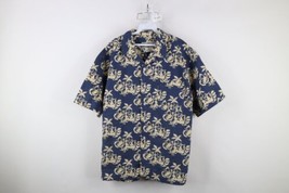 Vtg 90s Ocean Pacific OP Mens Large Faded Luau Surf Looped Collar Button Shirt - £48.68 GBP