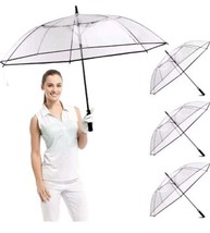 62 Inch Clear Golf Umbrella Transparent Auto Open Stick Umbrella 3 Pack - $67.72