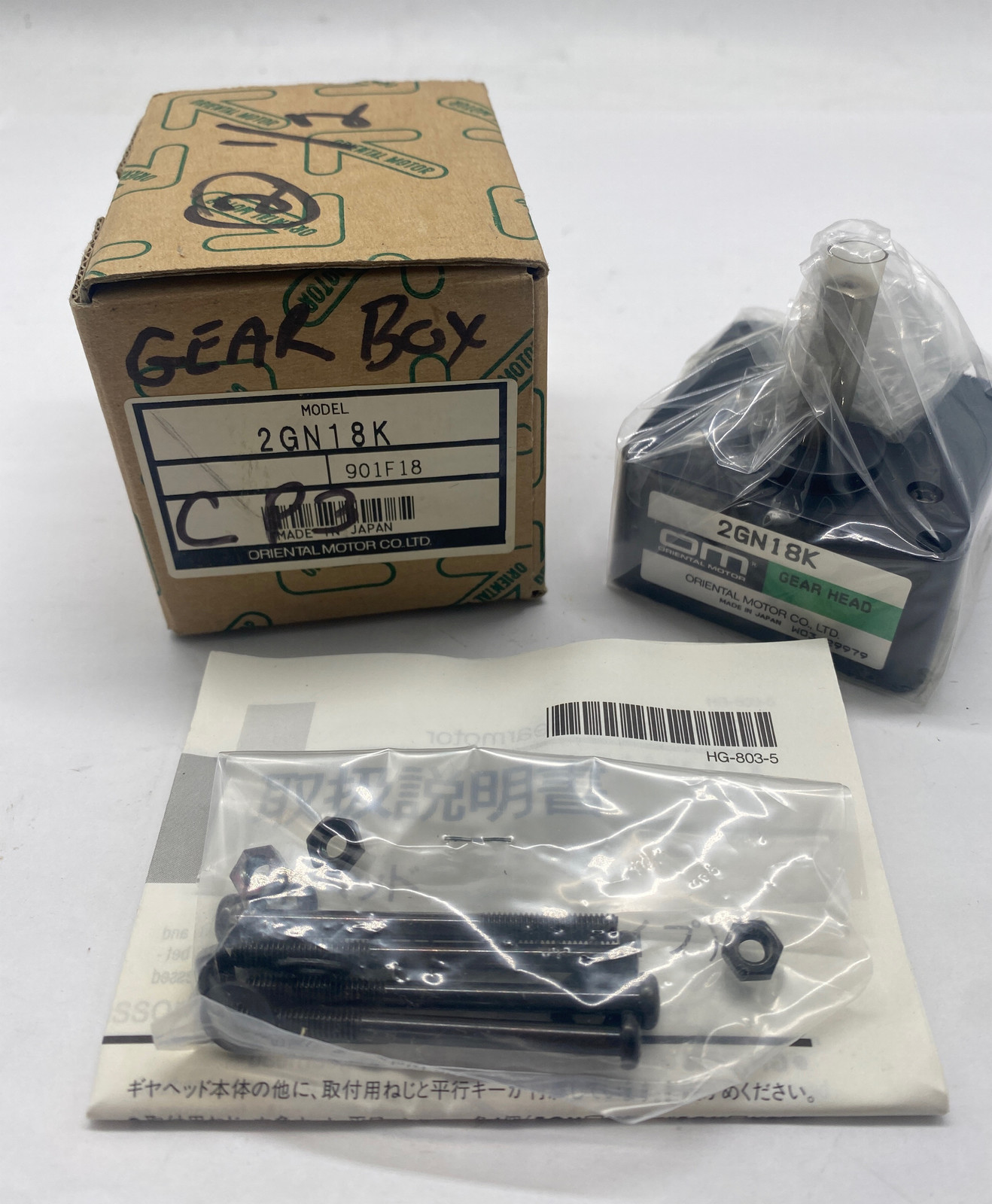 Oriental Motor 2GN18K Gear Head, Ratio 18:1  - $60.75