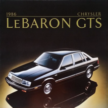 1986 Chrysler LeBARON GTS sales brochure catalog 86 US Turbo - $8.00