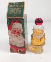 Vintage Avon Jolly Santa Here&#39;s My Heart Cologne 1 Fluid Ounce New in box  - £7.87 GBP