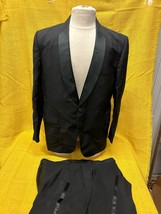 Vintage 1990’s Marshall Fields shawl collar tuxedo formal tux wool 42R x 32 - £78.33 GBP