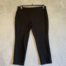 Chico&#39;s Solid Black Stretch Dress Pants Trousers Career Size Petites 1P ... - $16.83