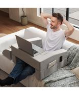 Large Adjustable Reading Pillow with Integrated Cup Holder - Ultimate Comfort
