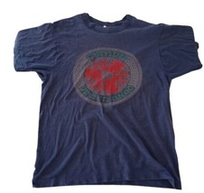 Vintage 1991 Wales Dragon Cymru Blue Single Stitch T-shirt Medium - $17.81