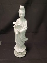 Vintage porcelain figurine Guan Yin white blanc de cine - £45.67 GBP