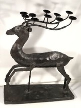 Vintage Brutalist Style Reindeer Candle Holder Candelabra Display - £155.05 GBP