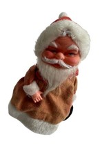 Vintage 50s Santa Claus Christmas Rubber Face Musical Statue Holiday MCM Kitsch - £31.14 GBP