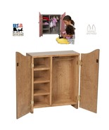 12&quot; - 18&quot; DOLL WARDROBE - Wood Doll Cabinet Armoire Furniture Made in th... - £188.78 GBP