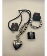 NWT Paparazzi Heart Necklace, Earrings, Bracelet &amp; Ring  - £11.68 GBP