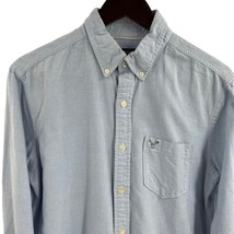 American Eagle Blue Oxford Athletic Fit Long Sleeve Shirt Size M - £11.72 GBP