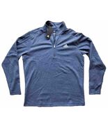 adidas Mens Golf 1/4 Zip Long Sleeve Knit Pullover Blue Top Size 2XL Cotton - $43.47 CAD