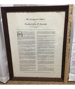 The Inaugural Address Of President John F Kennedy Presented By Senator P... - $268.52