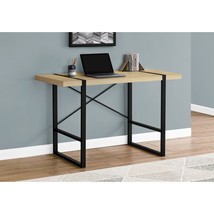 Monarch Specialties 48 in. Metal Computer Desk Natural - Black - $216.72