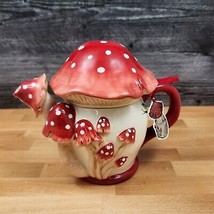 Ceramic Mushroom Teapot by Blue Sky Heather Goldminic Serving Decor Tea Pot - £45.55 GBP