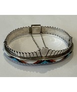 Jay Boyd Sterling Silver &amp; Turquoise Double Hinged Bangle Bracelet 24g - $148.45