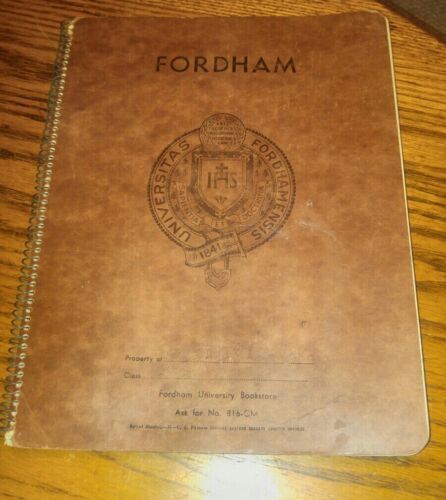 Vintage Fordham University Notebook Metal Spiral No. 816-CM - $17.99
