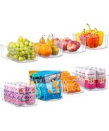Oizeir 8 Pack Clear Plastic Fridge Organizer Bins – Stackable Refrigerat... - $35.95