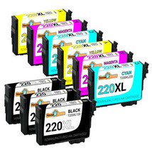 9PK Remanufactured Epson 220XL HY Ink Cartridges - 2 Sets + 1 Black - $39.95