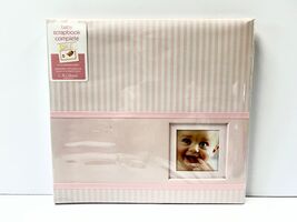 Baby Girl Scrapbook C.R. Gibson Pink Striped Design Photo Window Album S... - $17.99