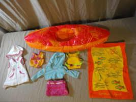 AMERICAN GIRL DOLL Pleasant Company BEACH Set Towel + Jess Kayak + Sea Side - $33.66