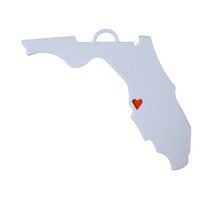 Florida State Tampa Heart Ornament Christmas Decor USA PR244-FL - $4.99