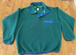 Patagonia Synchilla Fleece Vintage Snap-T Pullover Men’s Size L Teal Sweater - £108.21 GBP