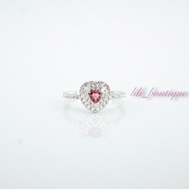 NIB Swarovski 5470694 One Ring Red Pink Clear Crystals Rhodium-Plated Si... - £39.80 GBP