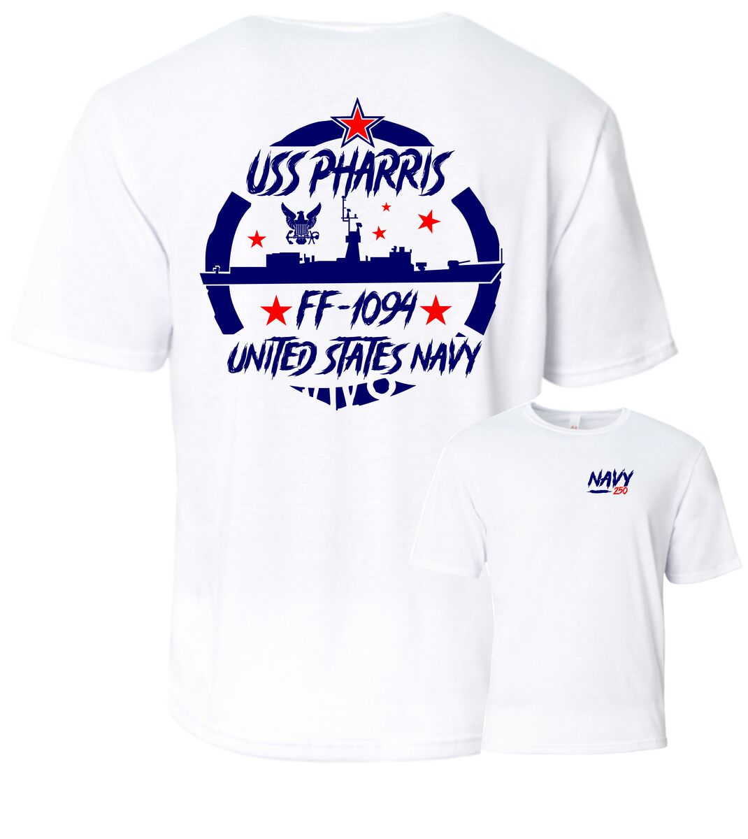 USS PHARRIS FF-1094  Performance T-Shirt.  US NAVY - $22.95+