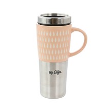 Mr. Coffee Travertine 16 Ounce Stoneware and Stainless Steel Travel Mug With Lid - £48.10 GBP