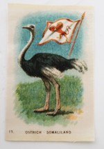 1910&#39;s Tobacco Silk Ostrich &amp; Flag of Somaliland # 15 in Series - $9.99