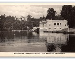 Boat House West Lake Park  Los Angeles California CA UNP WB  Postcard V24 - $4.90