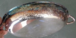 Nice Vintage Silverplate Small Serving Dish Cover - VGC - LOVELY FLORAL ... - £19.45 GBP