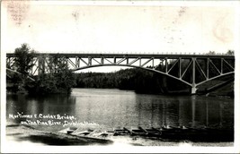 RPPC Mortimer E Cooler Bridge Pine River Dublin Michigan MI 1952 Postcard D14 - £3.10 GBP