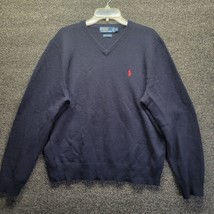VTG Polo Ralph Lauren Long Sleeve V Neck Sweater Lambs Wool Men Size XL ... - £15.12 GBP