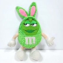 M&amp;M&#39;s Candy Green Easter Bunny Plush Stuffed Animal M And M 11in shoes dirty - £15.81 GBP