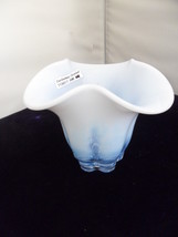 Duncan Miller Canterbury opalescent blue vase Cloverleaf BEAUTIFUL - £58.38 GBP