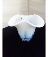 Duncan Miller Canterbury opalescent blue vase Cloverleaf BEAUTIFUL - $87.89 CAD