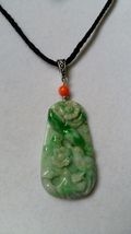 A natural jadeite jade pendant. Type (Grade)A jadeite. No treatment. - £420.55 GBP