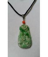 A natural jadeite jade pendant. Type (Grade)A jadeite. No treatment. - $532.29