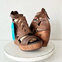 Lane Boots BECCA Womens Brown Wedges 10 Western Style Sandals Cowgirl Le... - $2,791.51 MXN