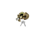 Premier Lock DB14C Antique Brass Deadbolt Door Lock Double Cylinder 2 SC... - $18.95