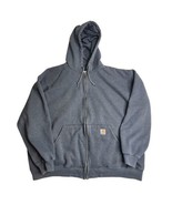 Carhartt Full Zip Hoodie Men&#39;s Sweatshirt K185 CHH Charcoal Heavy Size 3XL - £30.15 GBP