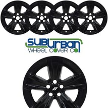 2015-2019 Dodge Charger SXT # 8252-GB 18&quot; 5 Spoke Gloss Black Wheel Skins SET/4 - £87.12 GBP