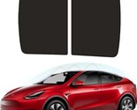 2pc Fits 15-20 Tesla Model S Foldable Front Rear Black Roof Sunroof Shad... - $70.17