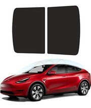 2pc Fits 15-20 Tesla Model S Foldable Front Rear Black Roof Sunroof Shad... - £54.86 GBP